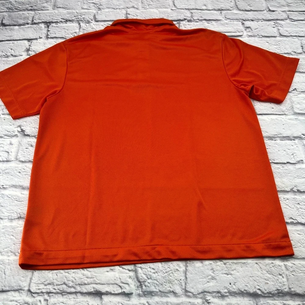 Nike Mens Orange Short Sleeve Polo Shirt Large Golf Athletic Casual